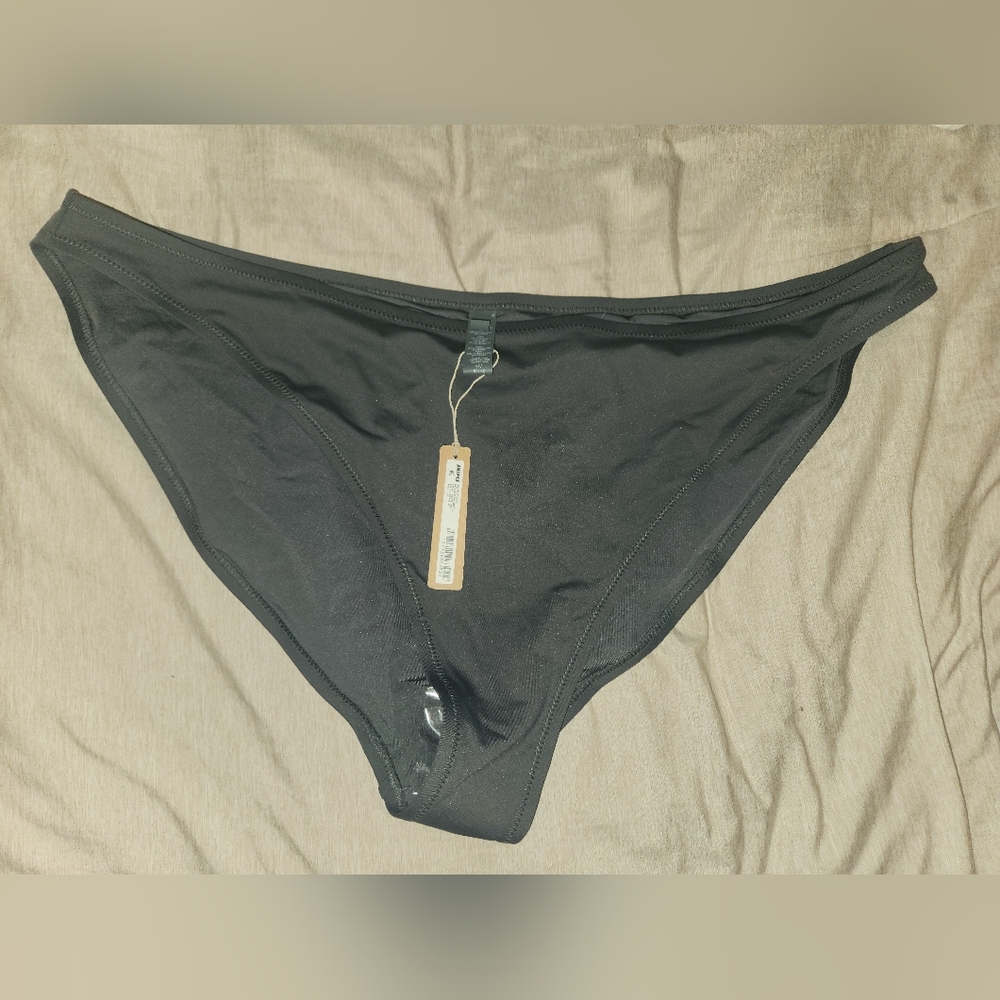 Skims Gunmetal Mid Coverage Bottom